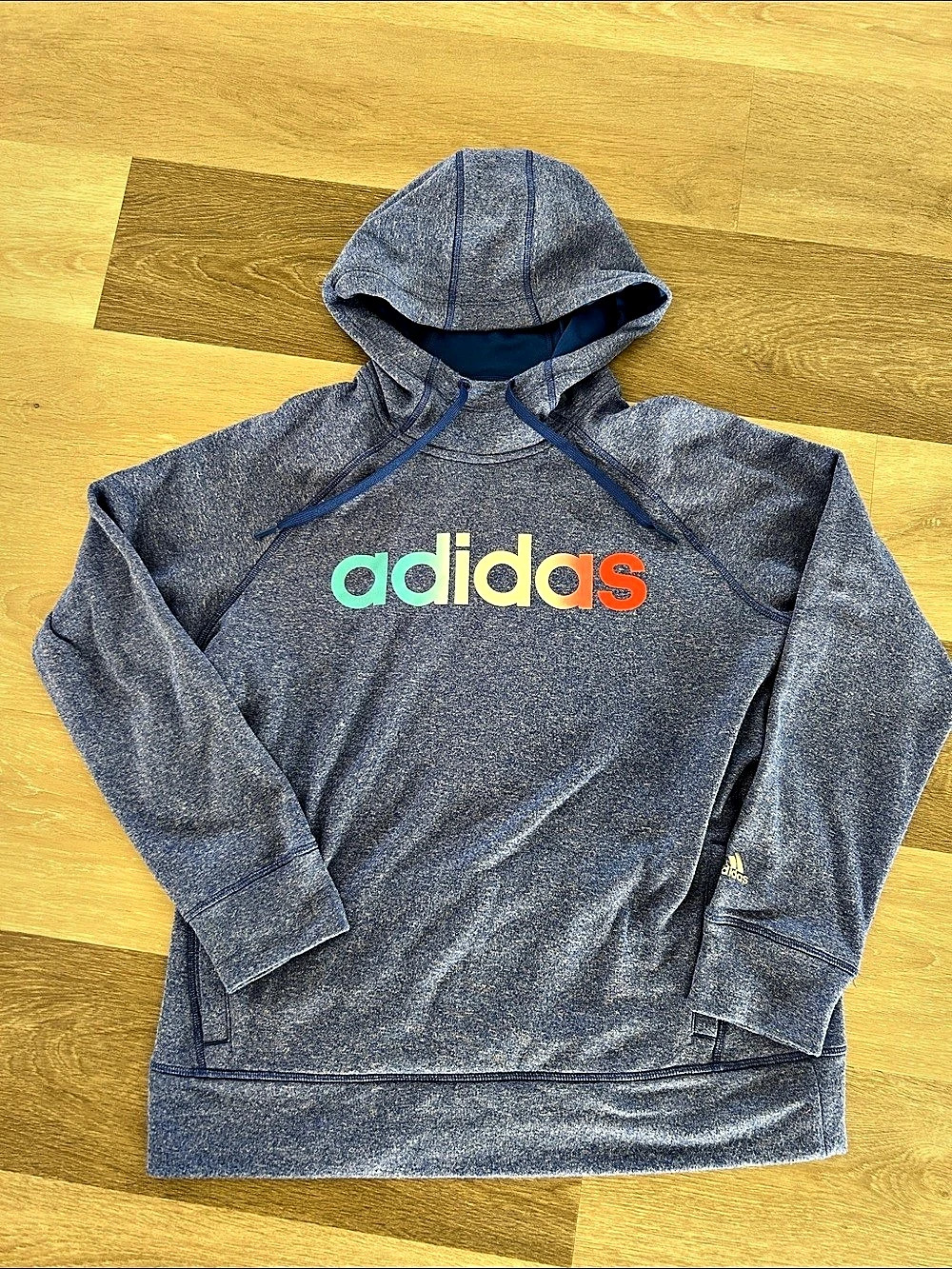 adidas climaWarm women’s XL Blue Hoodie - fleece lined - great condition!